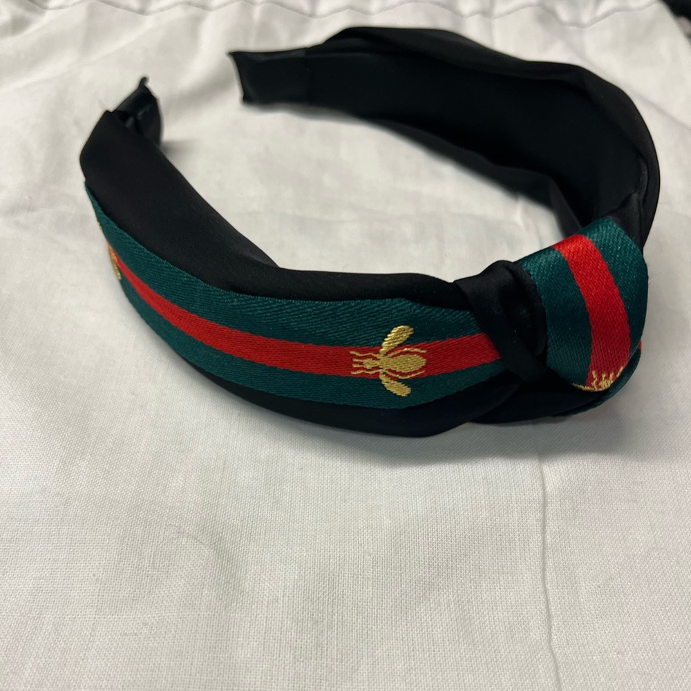 Bee print ribbon headband
